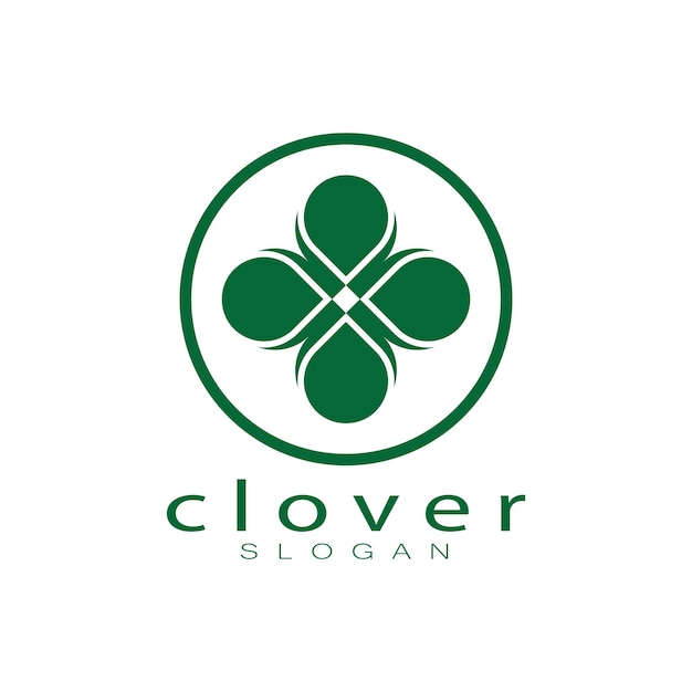 Photo logo design inspiration icon illustration template vector clover or moringa leaves natural product