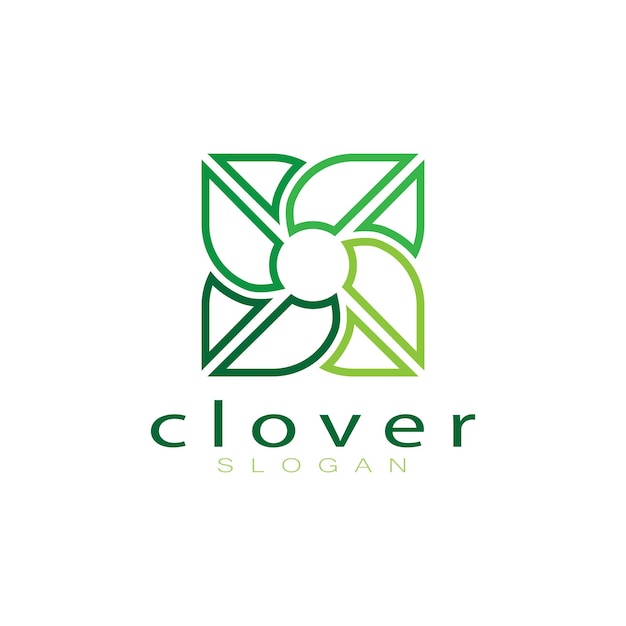 Фото Логотип дизайн вдохновения значок иллюстрации шаблон вектор клевер или моринга оставляет натуральный продукт