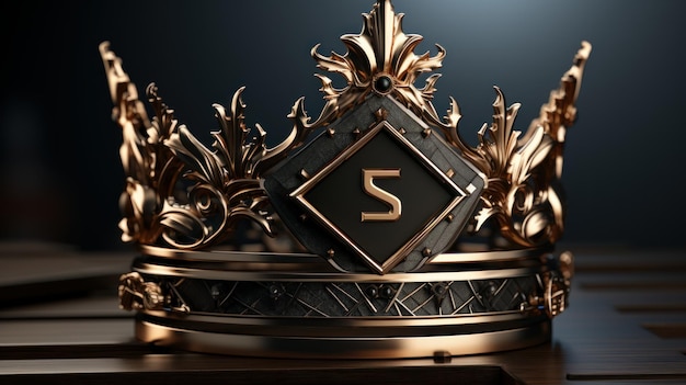写真 a royal crown sitting on top of the letters ksのロゴデザイン