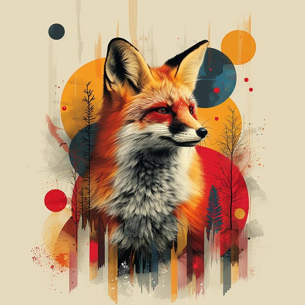 Photo logo design for online resin creations fox