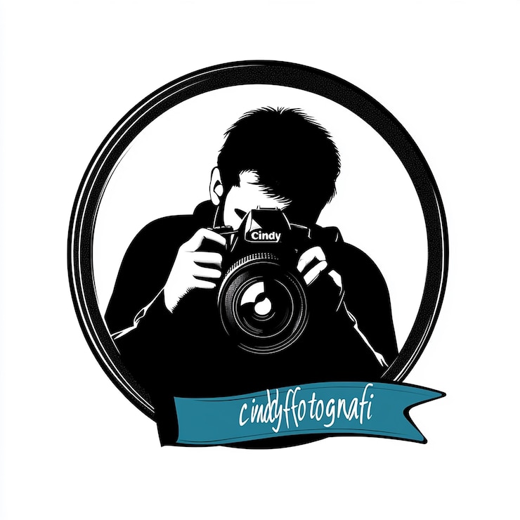 Фотография дизайн логотипа для фотографии под названием cindyfotografi белый фон стилизировать 1000