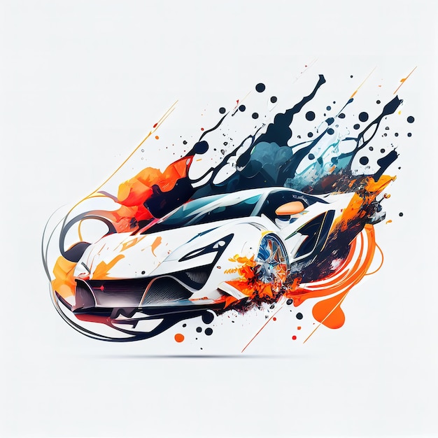 Photo logo design of sports car