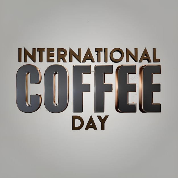 Logo en achtergrondontwerp van de Internationale Koffiedag