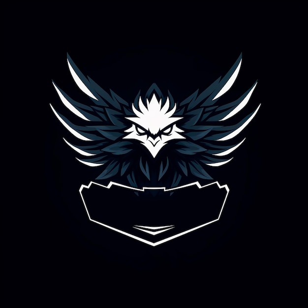 Logo of a falcon for gamers or esports team in black