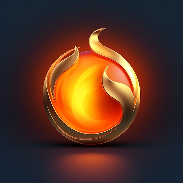 Photo a logo of a fireball