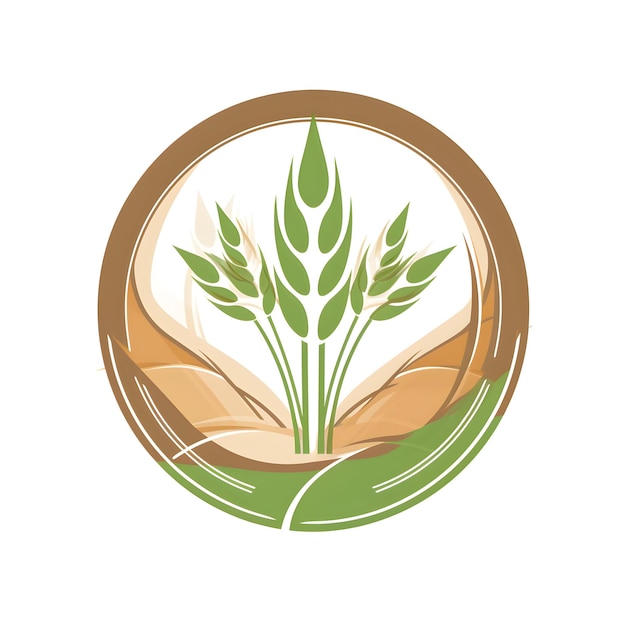Photo a logo for a food company called green wheat