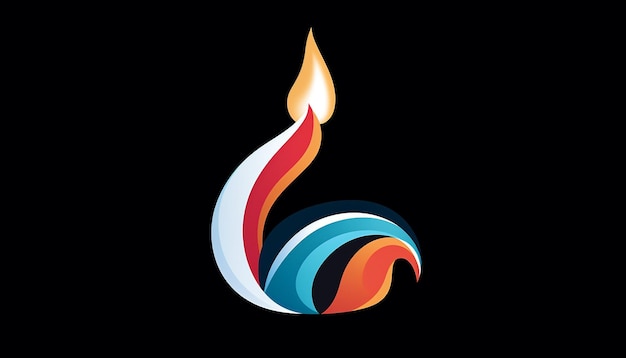 Фото Логотип марки свечей в стиле пабло пикассо