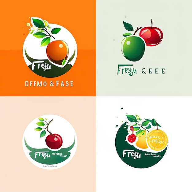 Foto un logo per un'azienda di frutta e verdura