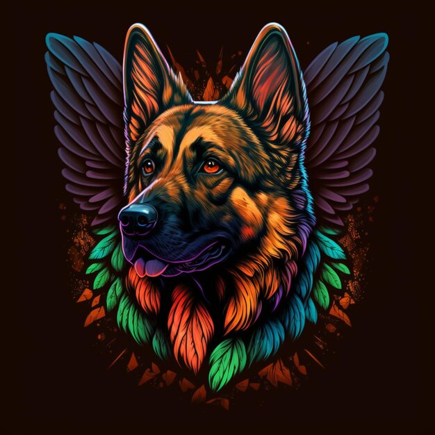 Photo logo of german shepherd