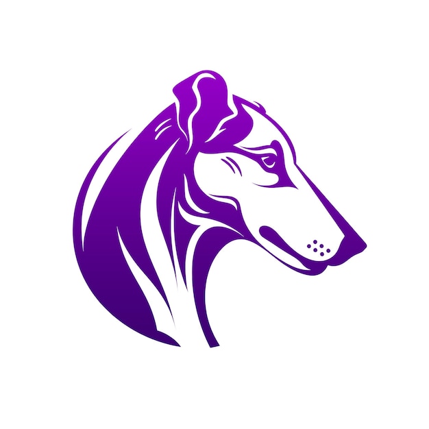 Logo Greyhound Dog On Isolated Tansparent Background Png Generative AI