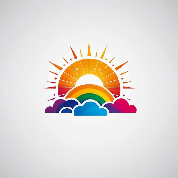 Logo for a holiday event organization or company using rainbow