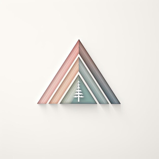 the logo for home arrows and triangles a nursery in the style of pink and green