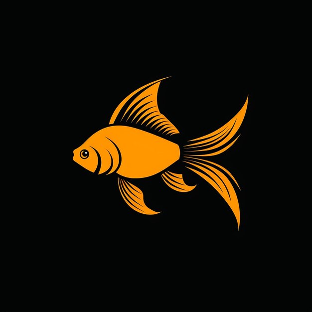 Logo icon flat design fish see river animal