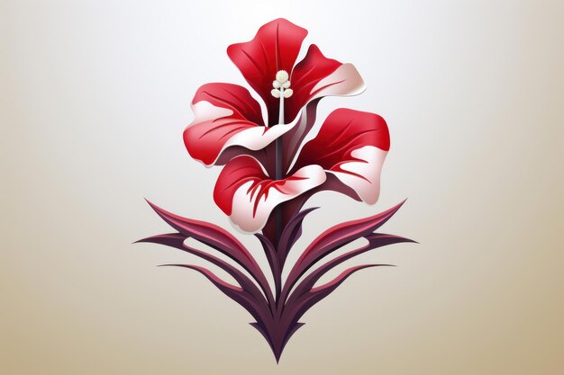 Logo-illustratie van de prachtige Gladiolus-bloem