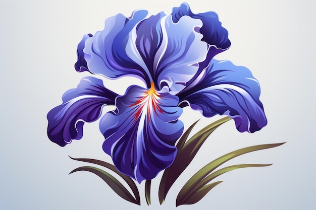 Logo illustration of the beautiful Iris Flower