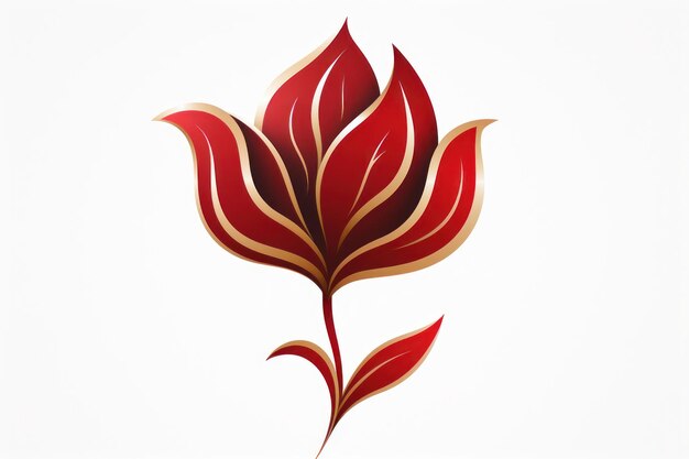 Photo logo illustration of the beautiful tulip flower