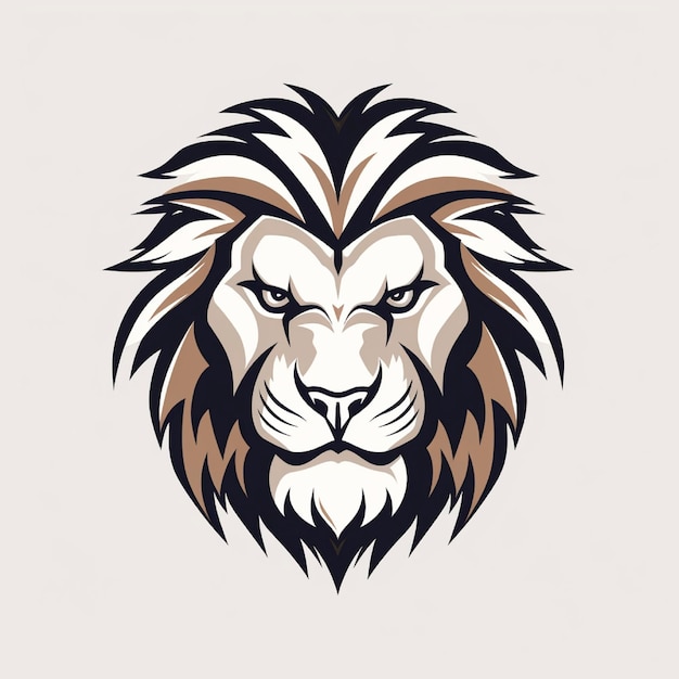 logo leeuwenkop ontwerp met witte achtergrond