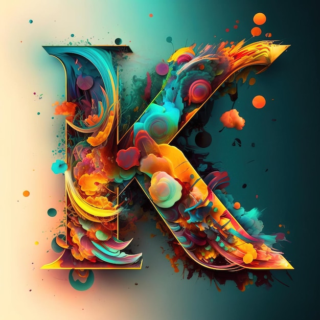 Logo of a letter in colorful