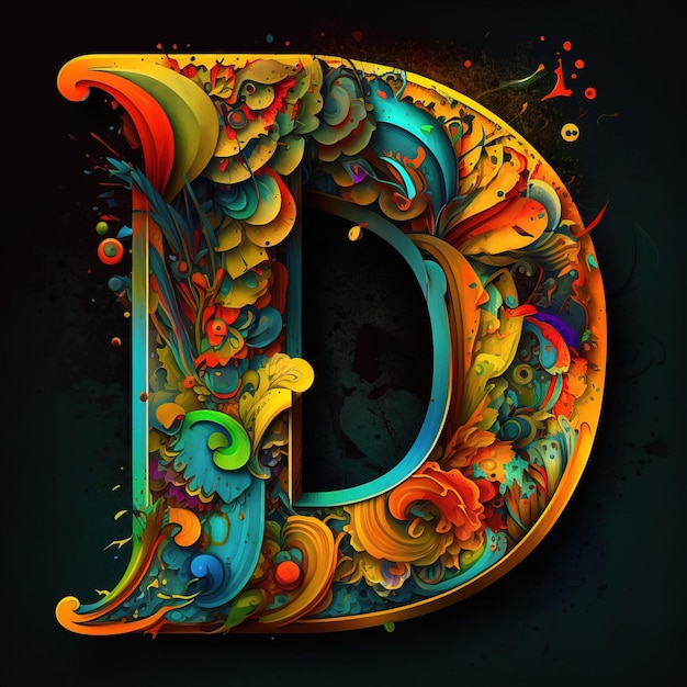 Logo of a letter in colorful