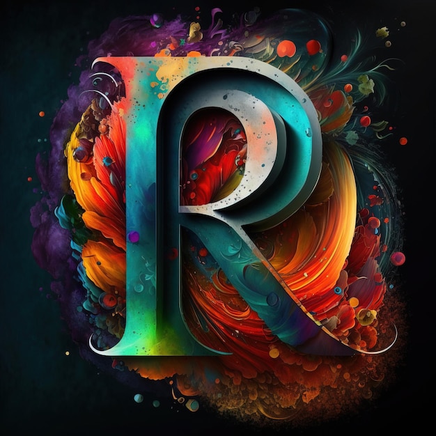 Logo of a letter in colorful