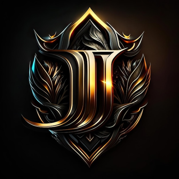 Logo letter J in gold