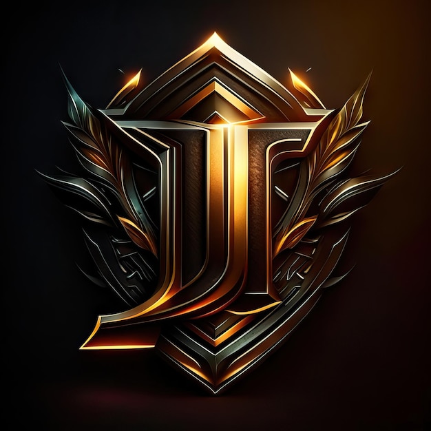 Logo letter J in gold