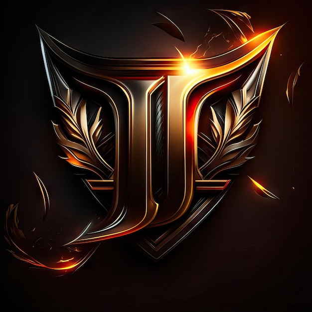 Logo letter J in gold