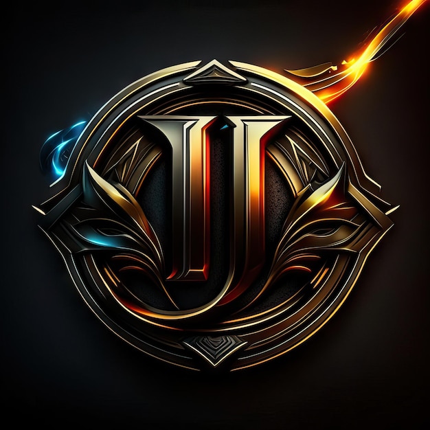 Photo logo letter j in gold