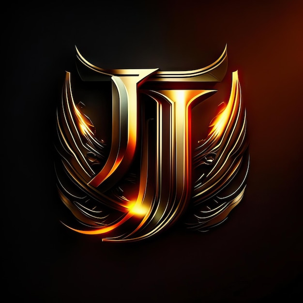 Logo letter J in gold