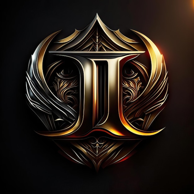 Logo letter J in goud