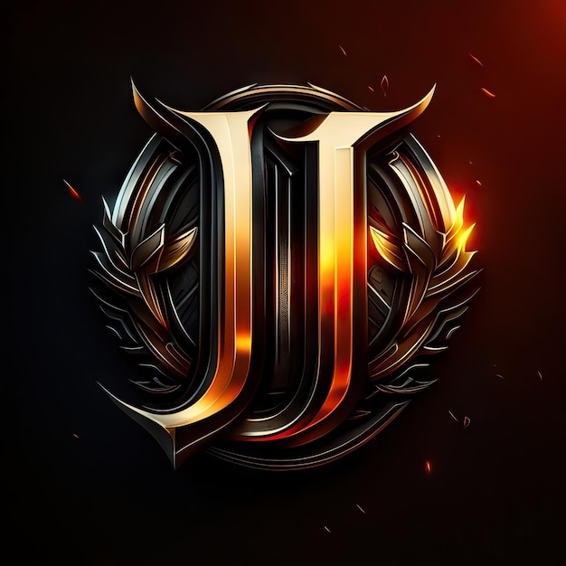 Logo letter J in goud