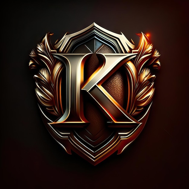 Logo letter K in gold