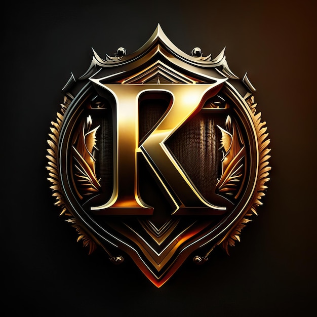 Logo letter K in gold