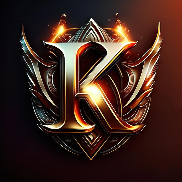 Logo letter K in gold