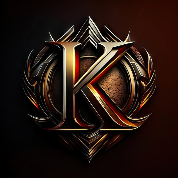 Logo letter K in gold