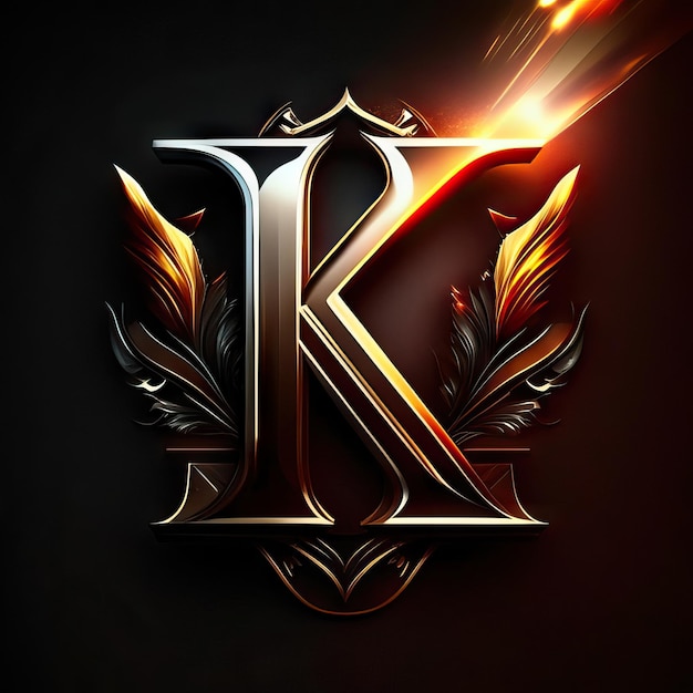 Logo letter K in gold