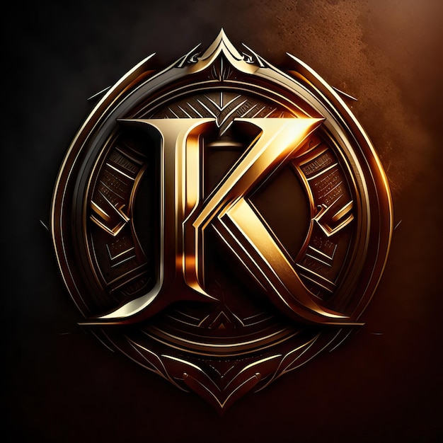 Logo letter K in gold