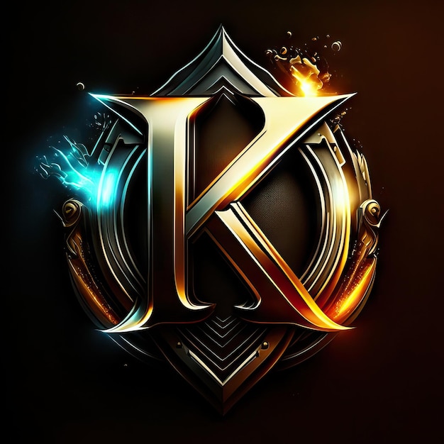 Logo letter K in gold