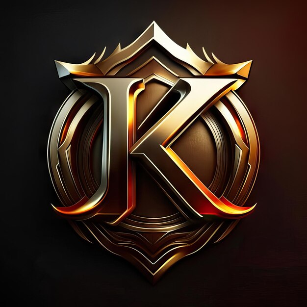 Logo letter K in gold