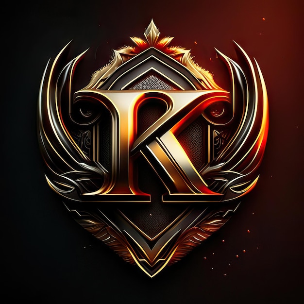 Logo letter K in gold