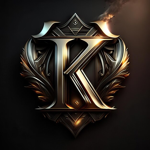 Logo letter K in gold