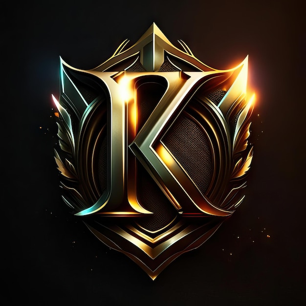 Logo letter K in gold