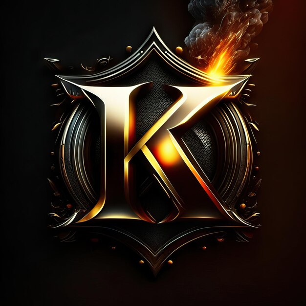 Logo letter K in gold