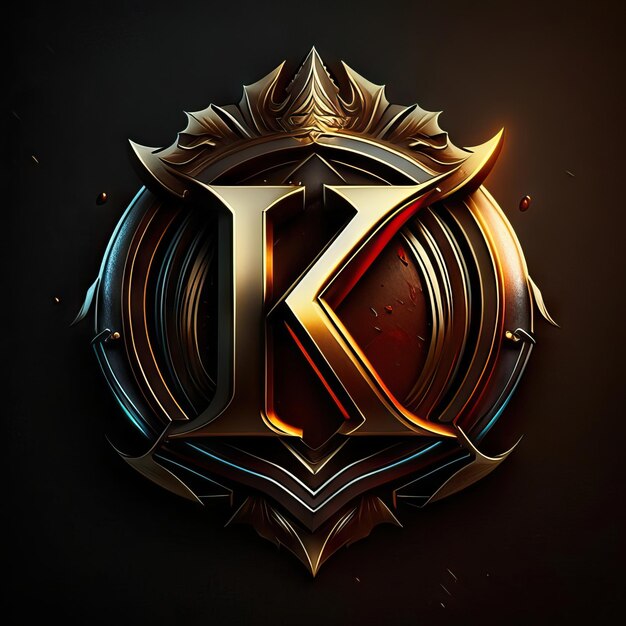 Logo letter K in gold