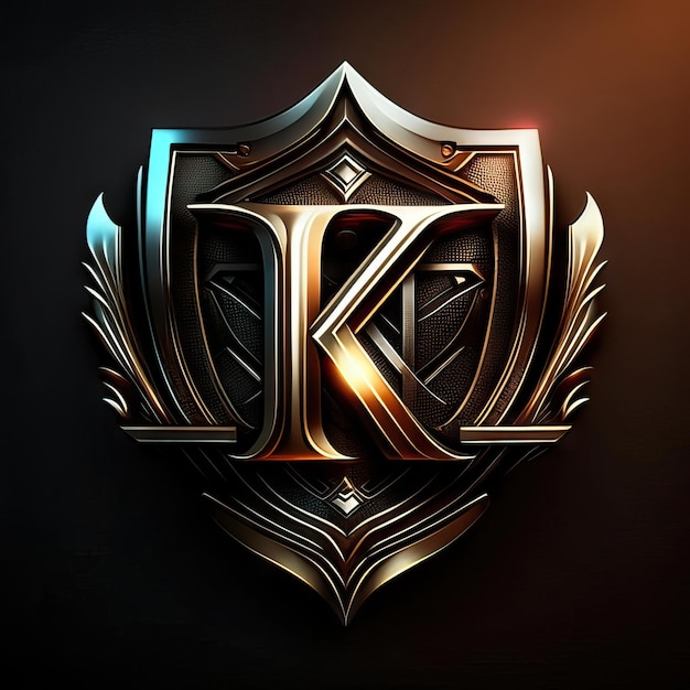 Foto lettera k in oro del logo