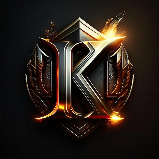 Logo letter K in gold