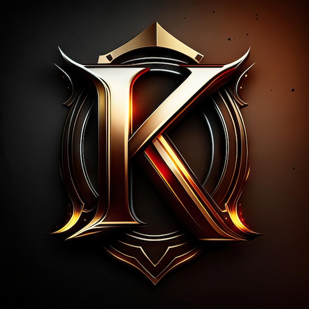 Logo letter K in gold