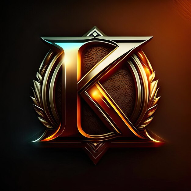 Logo letter K in gold