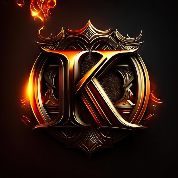 Logo letter K in gold