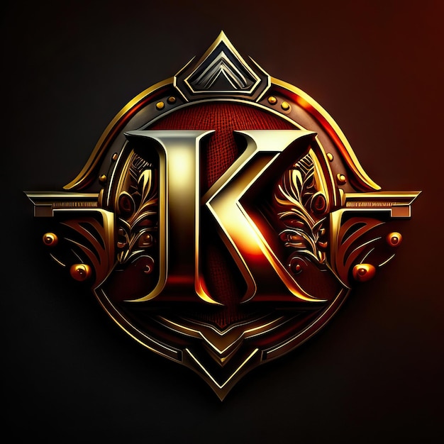 Logo letter K in gold